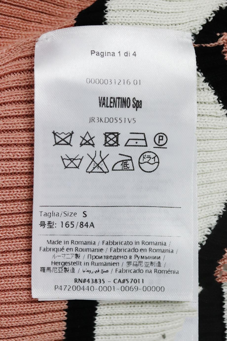 RED VALENTINO RIBBED COTTON MINI DRESS SMALL - Image 6