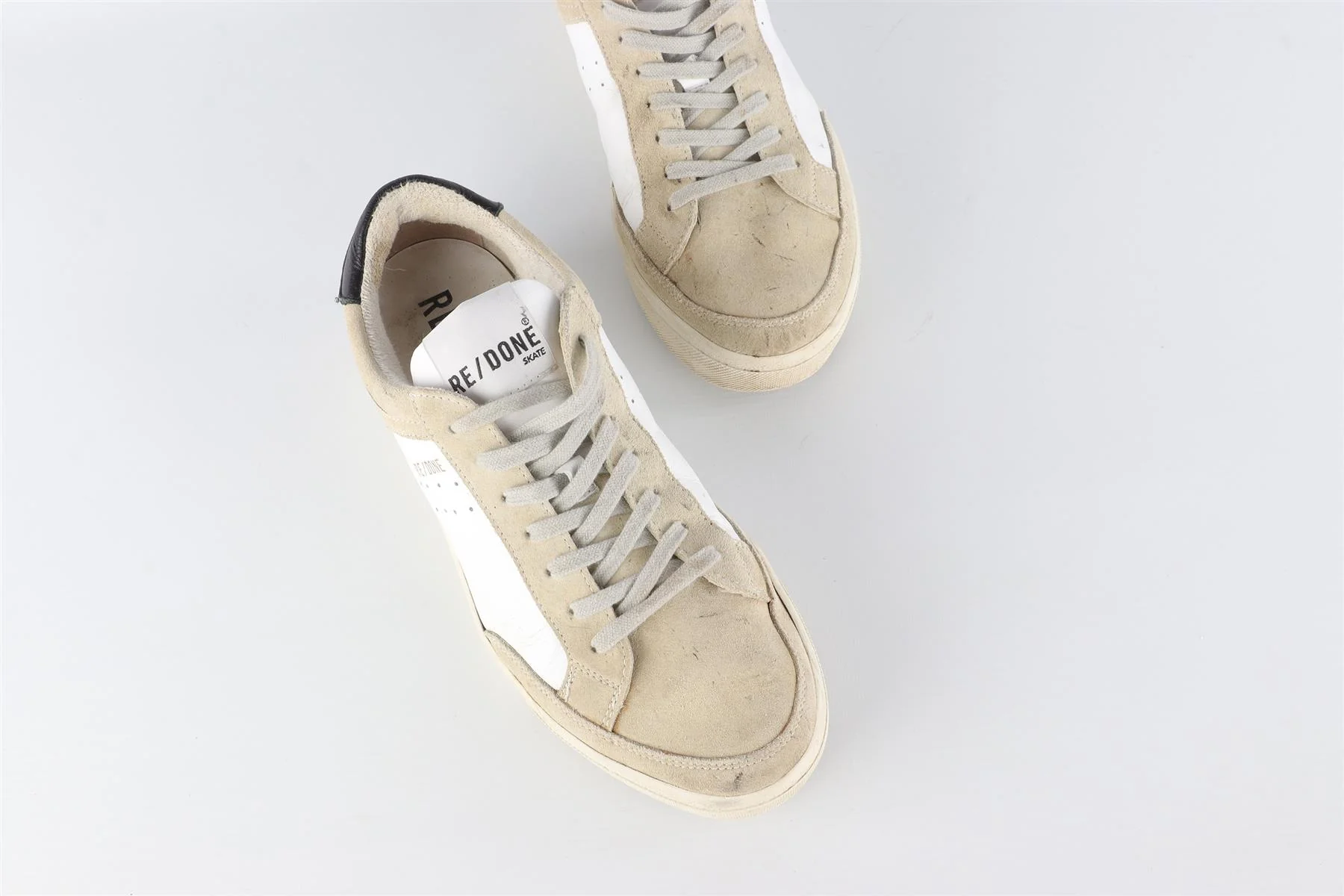 REDONE WHITE SUEDE SNEAKERS EU 40 UK 7 US 10 - Image 4