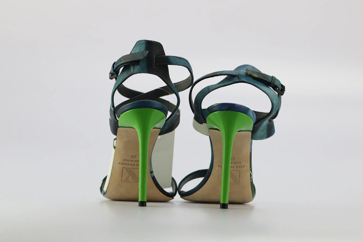 REED KRAKOFF PRINTED LEATHER SANDALS EU 38 UK 5 US 8 - Image 4