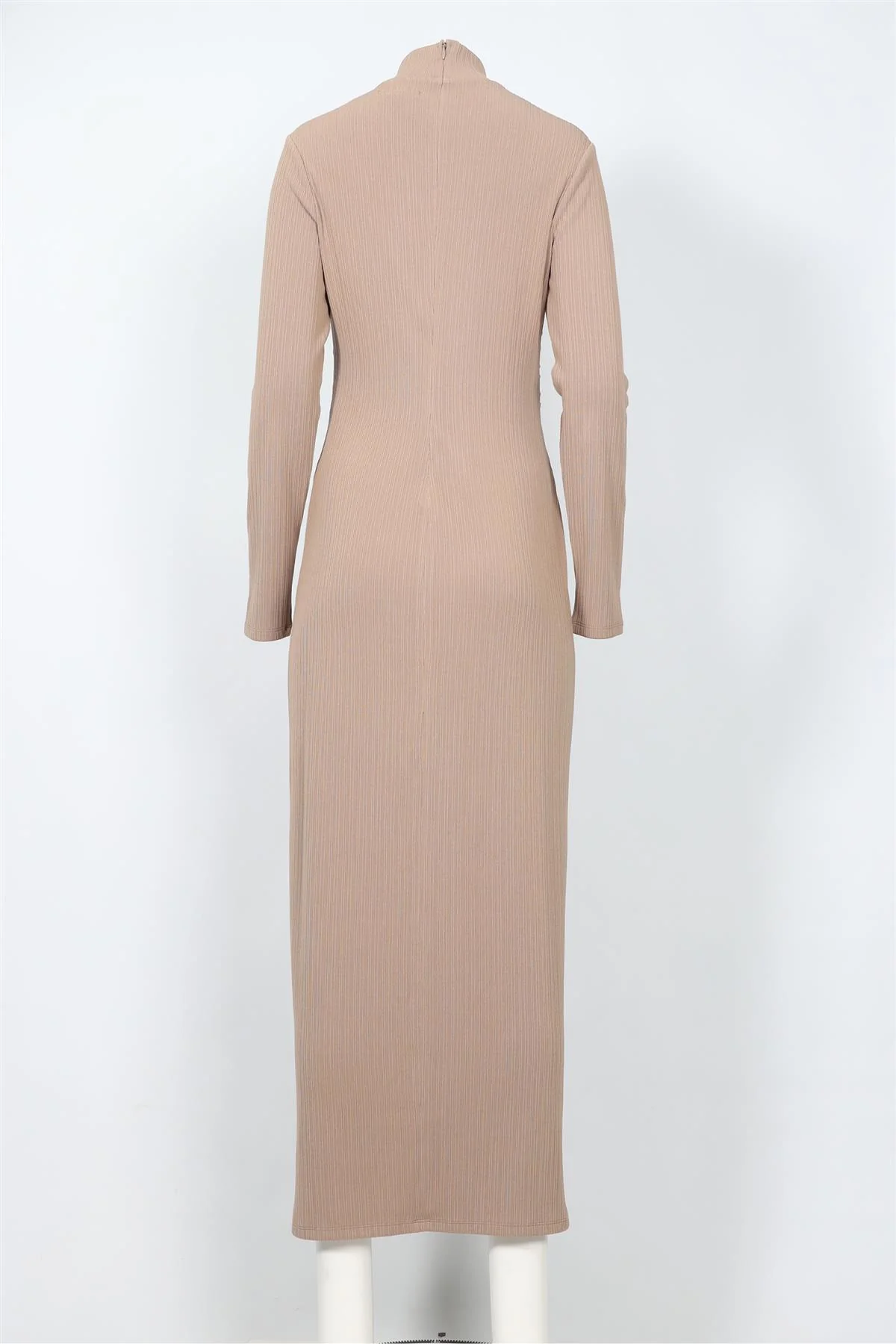 REFORMATION BEIGE JERSEY MAXI DRESS LARGE - Image 4
