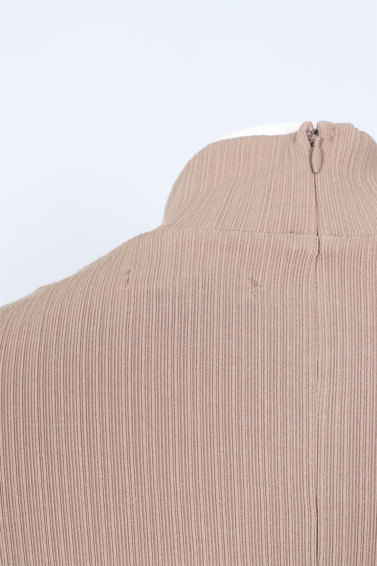 REFORMATION BEIGE JERSEY MAXI DRESS LARGE - Image 5