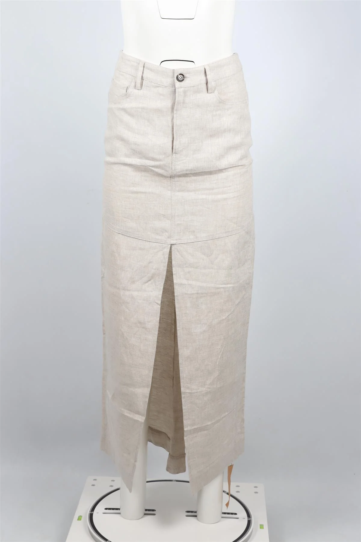 REFORMATION BEIGE LINEN MAXI SKIRT US 2 UK 6 - Image 2