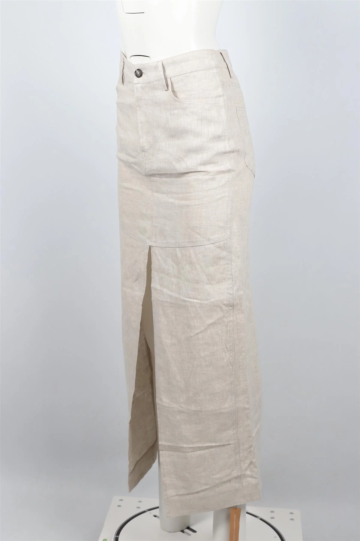 REFORMATION BEIGE LINEN MAXI SKIRT US 2 UK 6 - Image 3