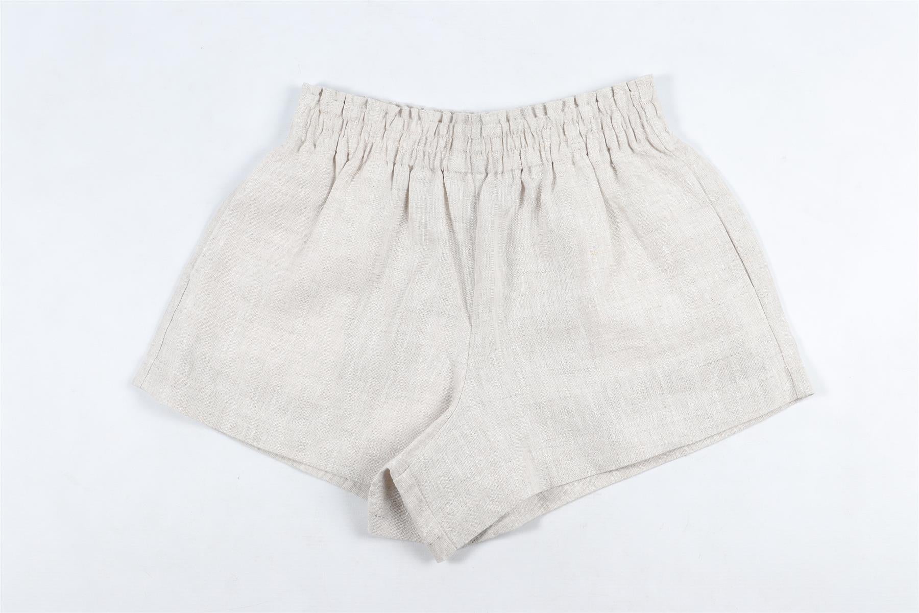 REFORMATION BEIGE LINEN SHORTS XSMALL - Image 2