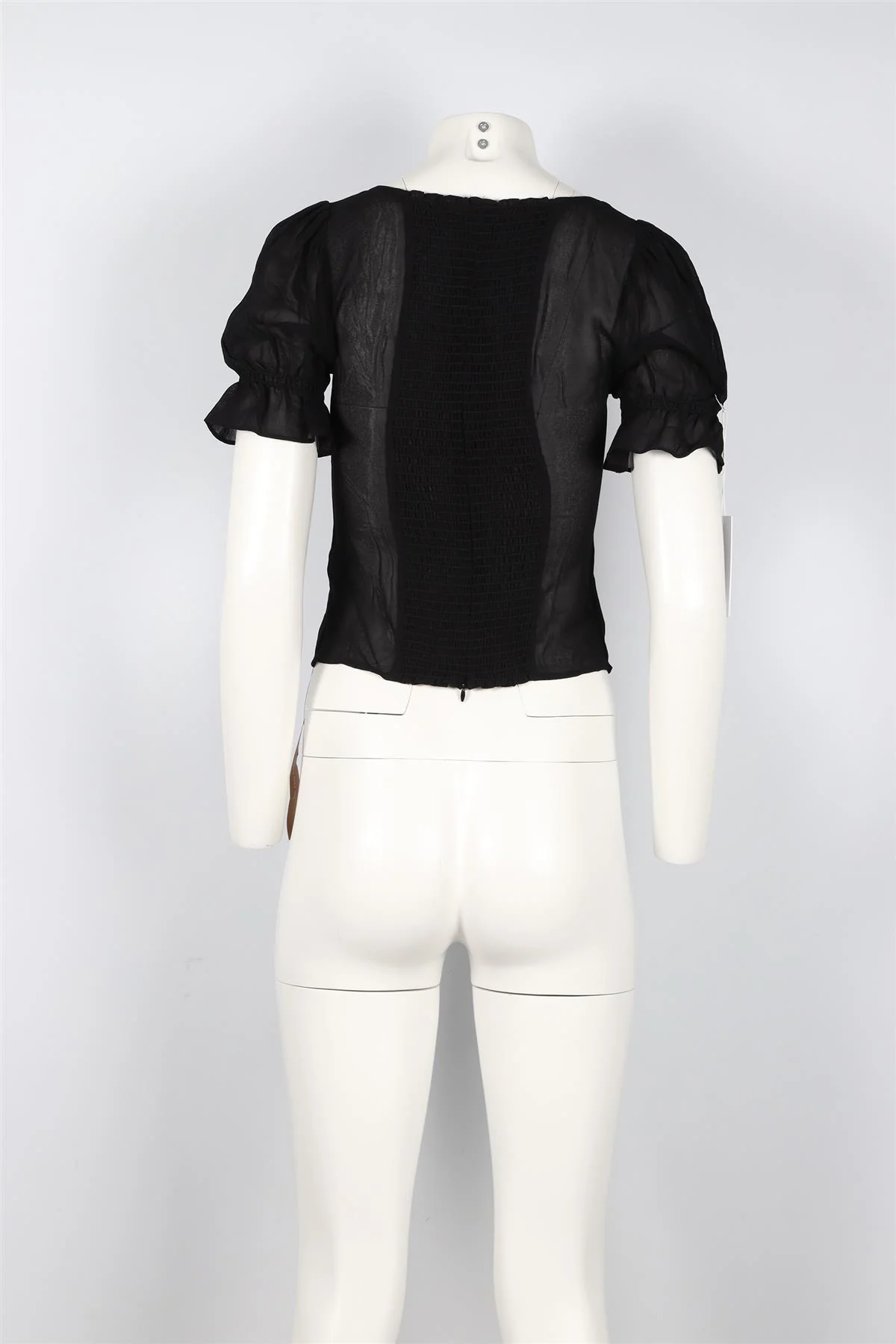 REFORMATION BLACK CHIFFON TOP US 2 UK 6 - Image 4