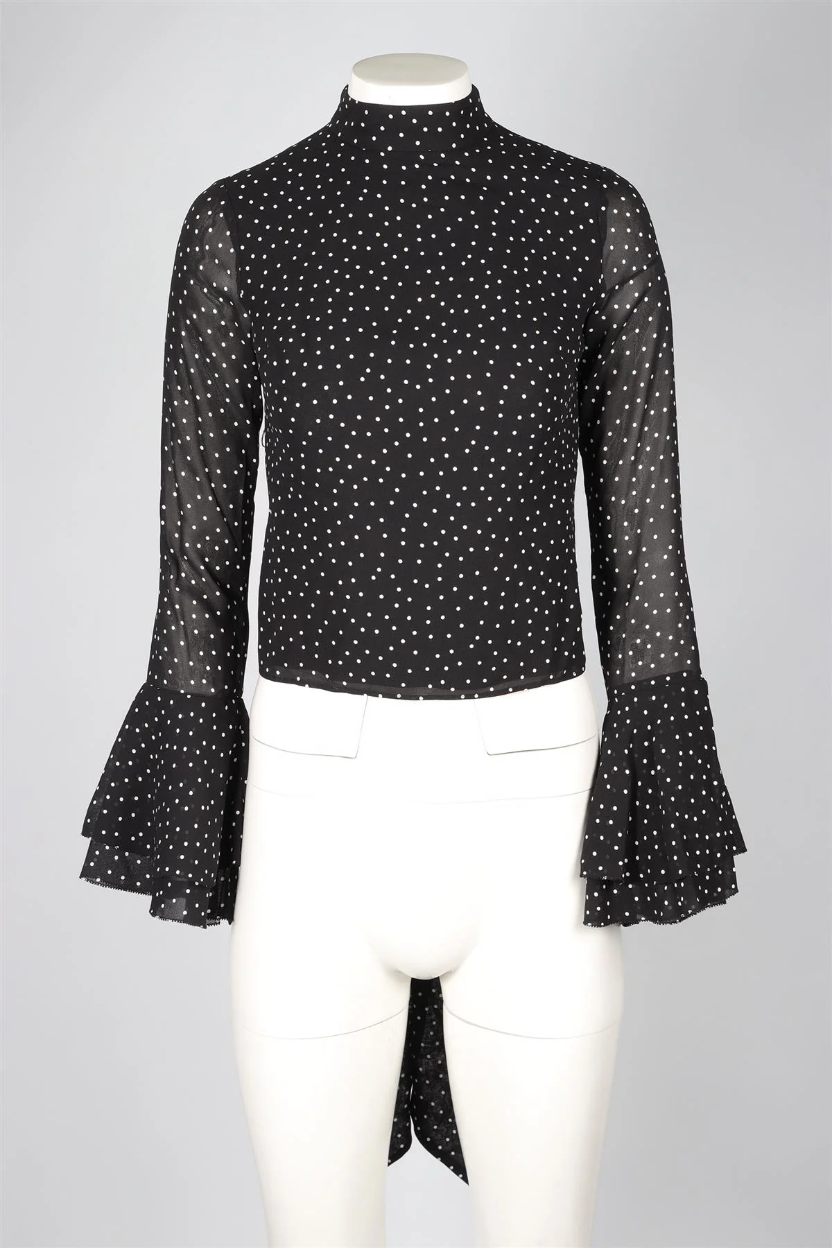 REFORMATION BLACK CHIFFON TOP US 2 UK 6 - Image 2