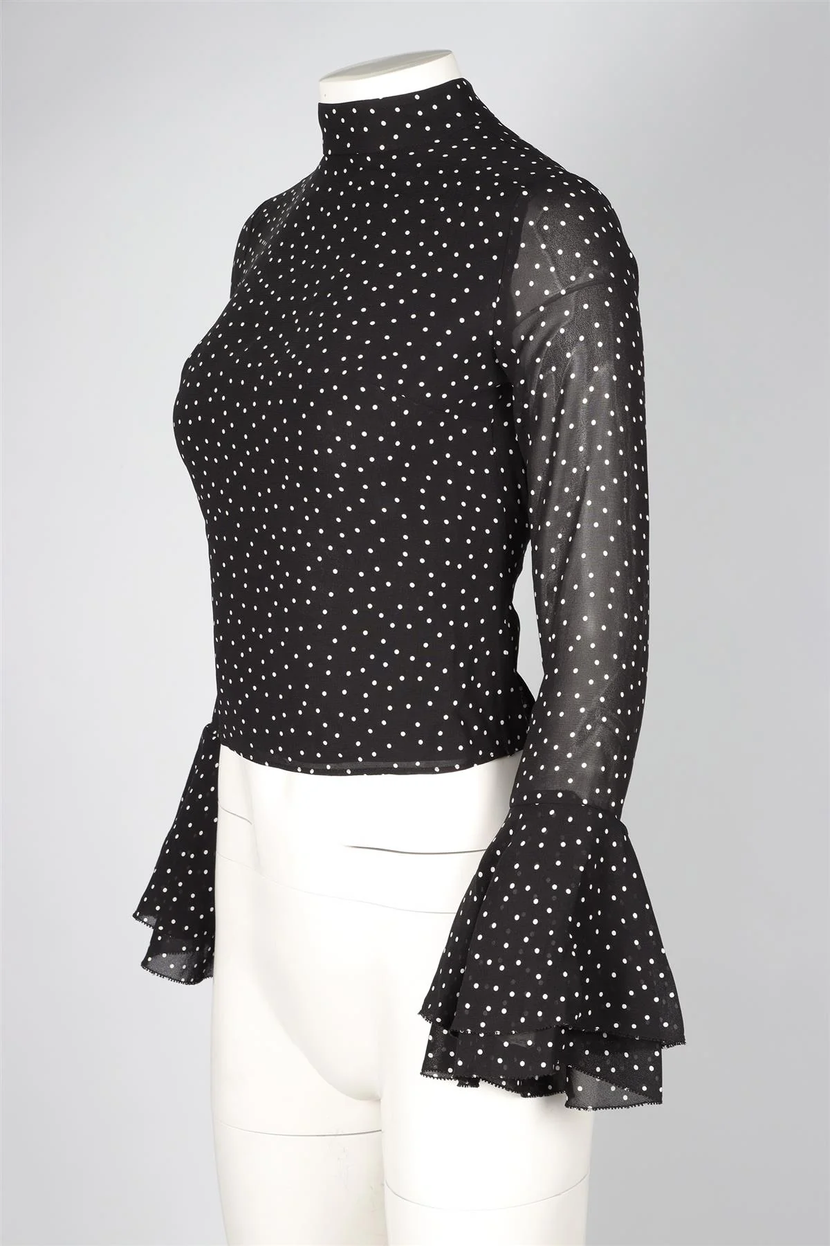 REFORMATION BLACK CHIFFON TOP US 2 UK 6 - Image 3