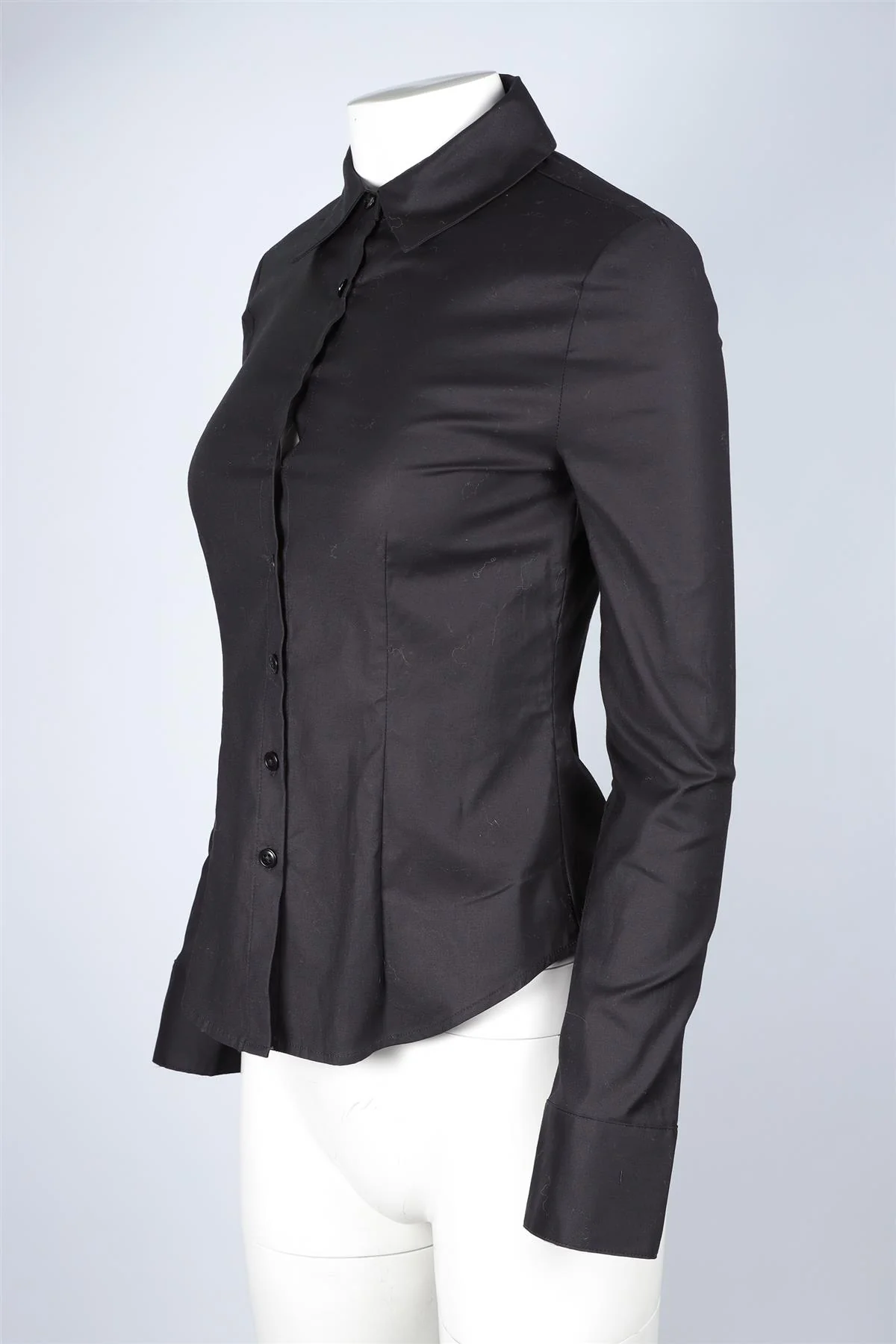 REFORMATION BLACK COTTON SHIRT US 2 UK 6 - Image 3