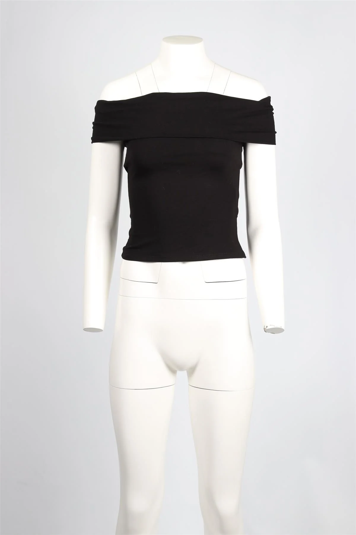 REFORMATION BLACK JERSEY TOP XSMALL - Image 2