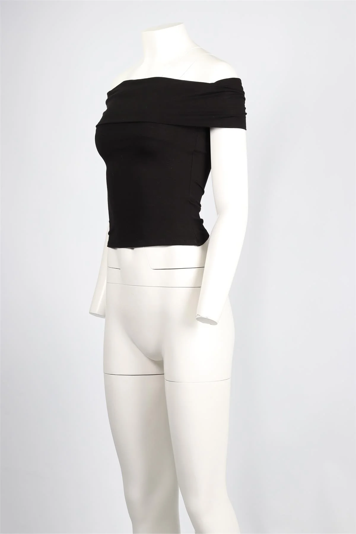REFORMATION BLACK JERSEY TOP XSMALL - Image 3