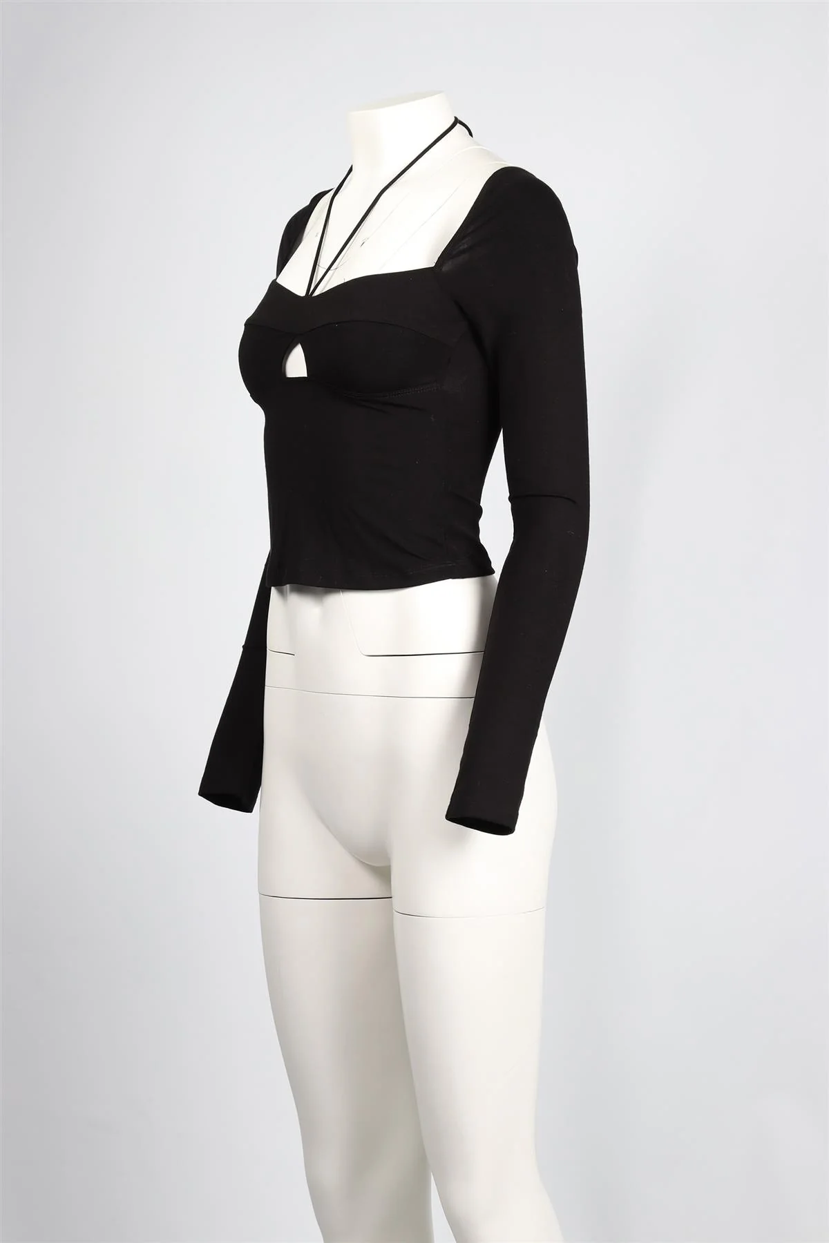 REFORMATION BLACK JERSEY TOP XSMALL - Image 3
