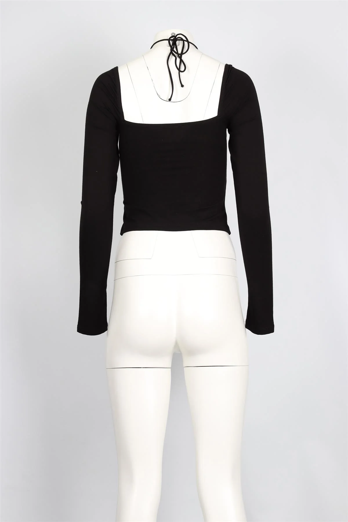 REFORMATION BLACK JERSEY TOP XSMALL - Image 4