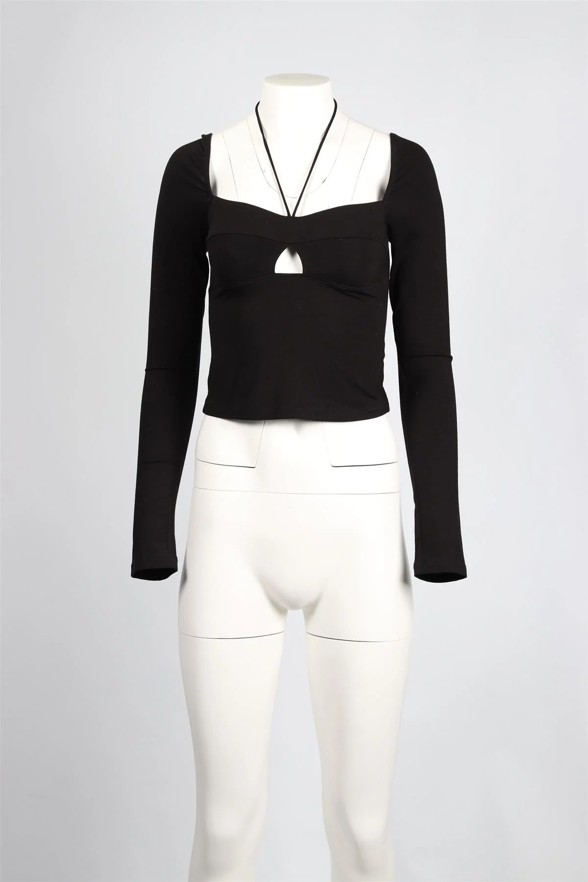REFORMATION BLACK JERSEY TOP XSMALL - Image 6