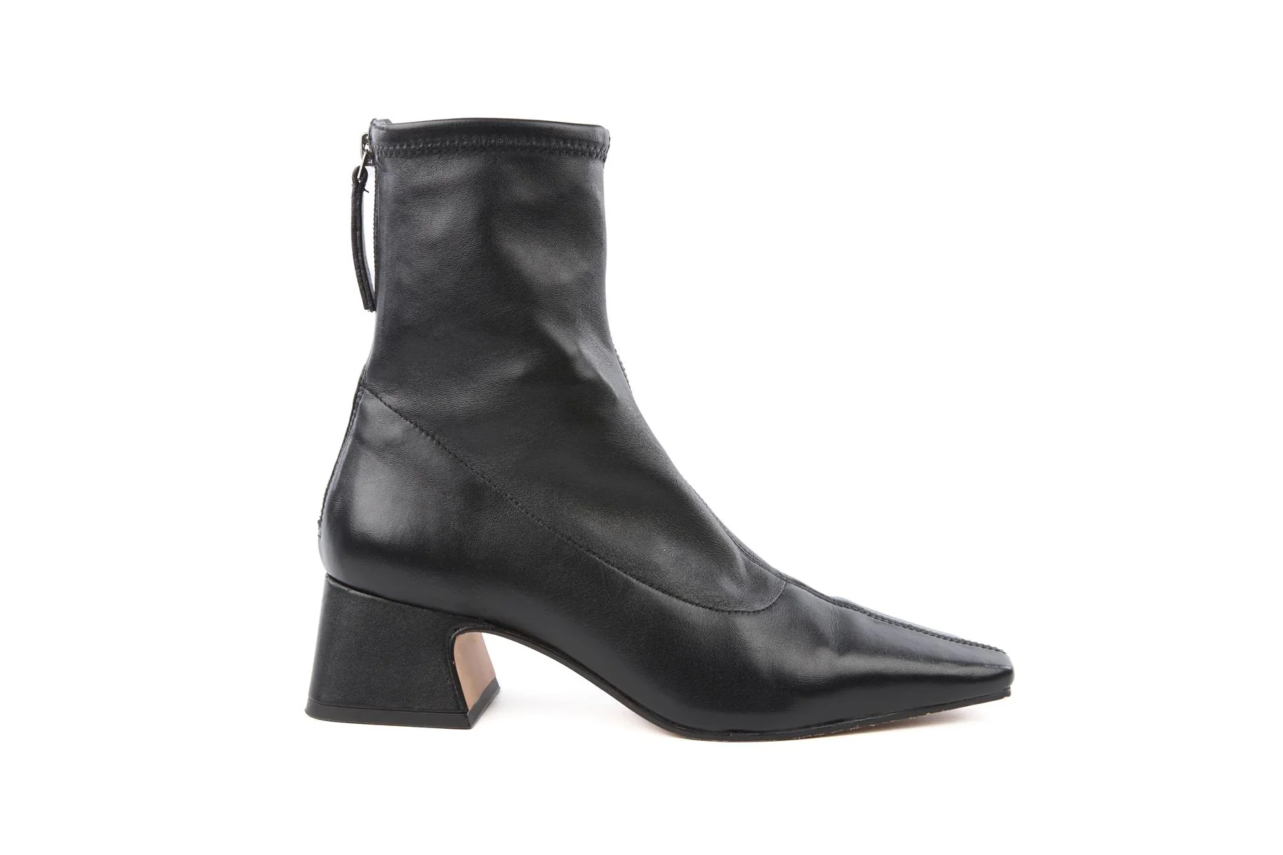 REFORMATION BLACK LEATHER ANKLE BOOTS US 7.5 UK 4.5 EU 37.5 - Image 2