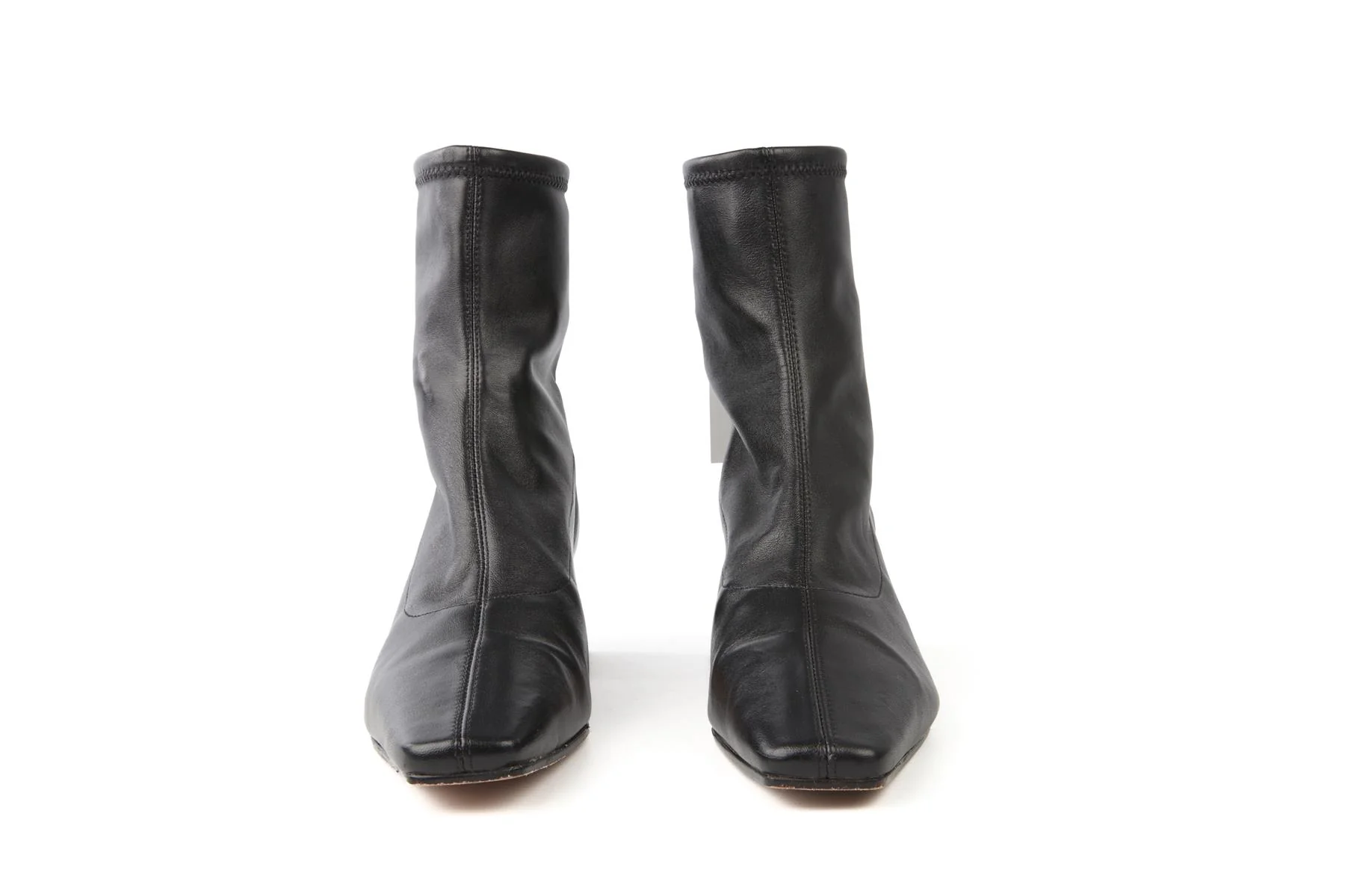 REFORMATION BLACK LEATHER ANKLE BOOTS US 7.5 UK 4.5 EU 37.5 - Image 4