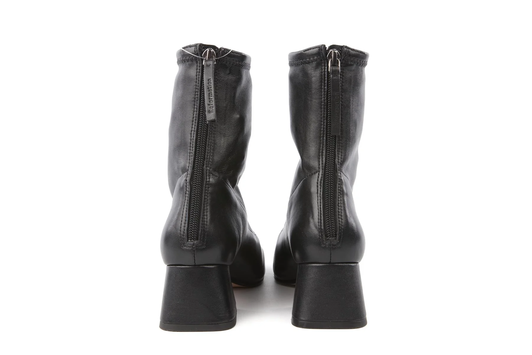 REFORMATION BLACK LEATHER ANKLE BOOTS US 7.5 UK 4.5 EU 37.5 - Image 5