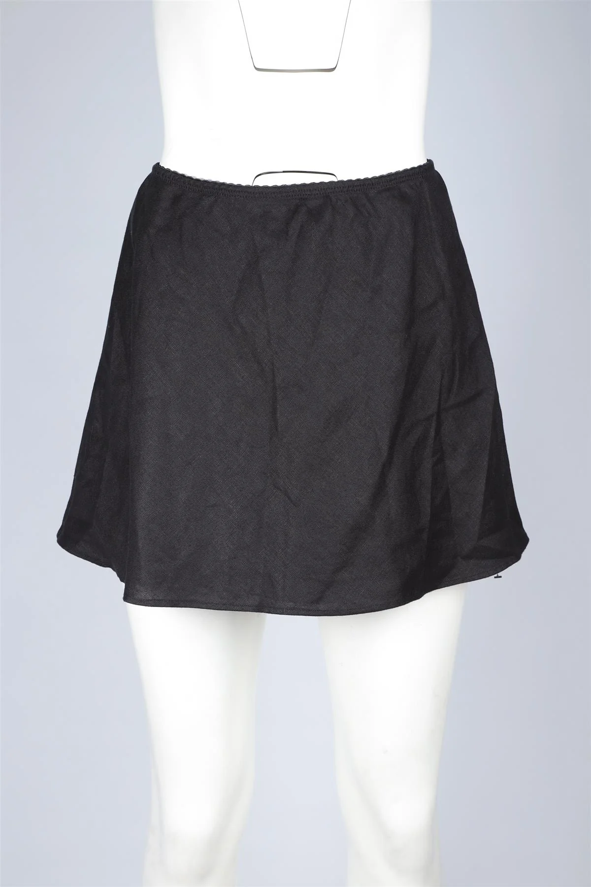 REFORMATION BLACK LINEN MINI SKIRT SMALL - Image 2