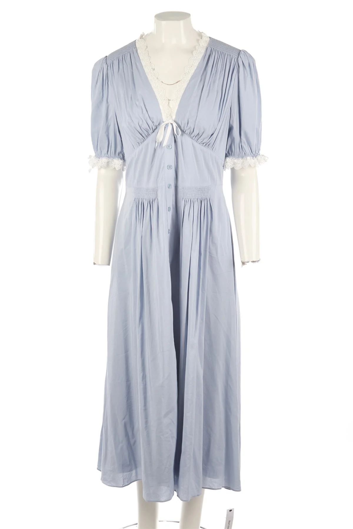 REFORMATION BLUE COTTON MAXI DRESS US 10 UK 14 - Image 2