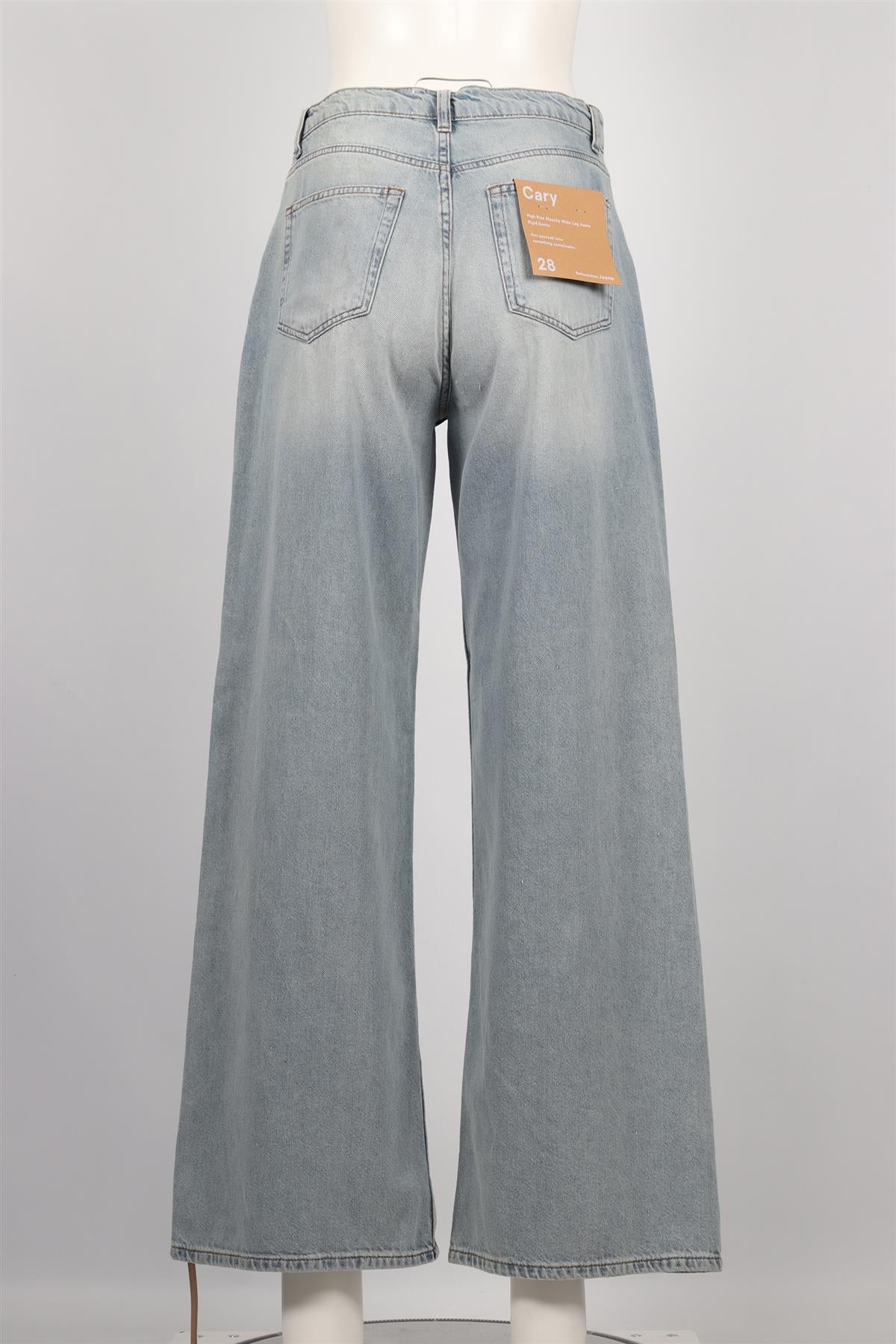 REFORMATION BLUE HIGH RISE WIDE LEG JEANS W28 UK 10 - Image 4