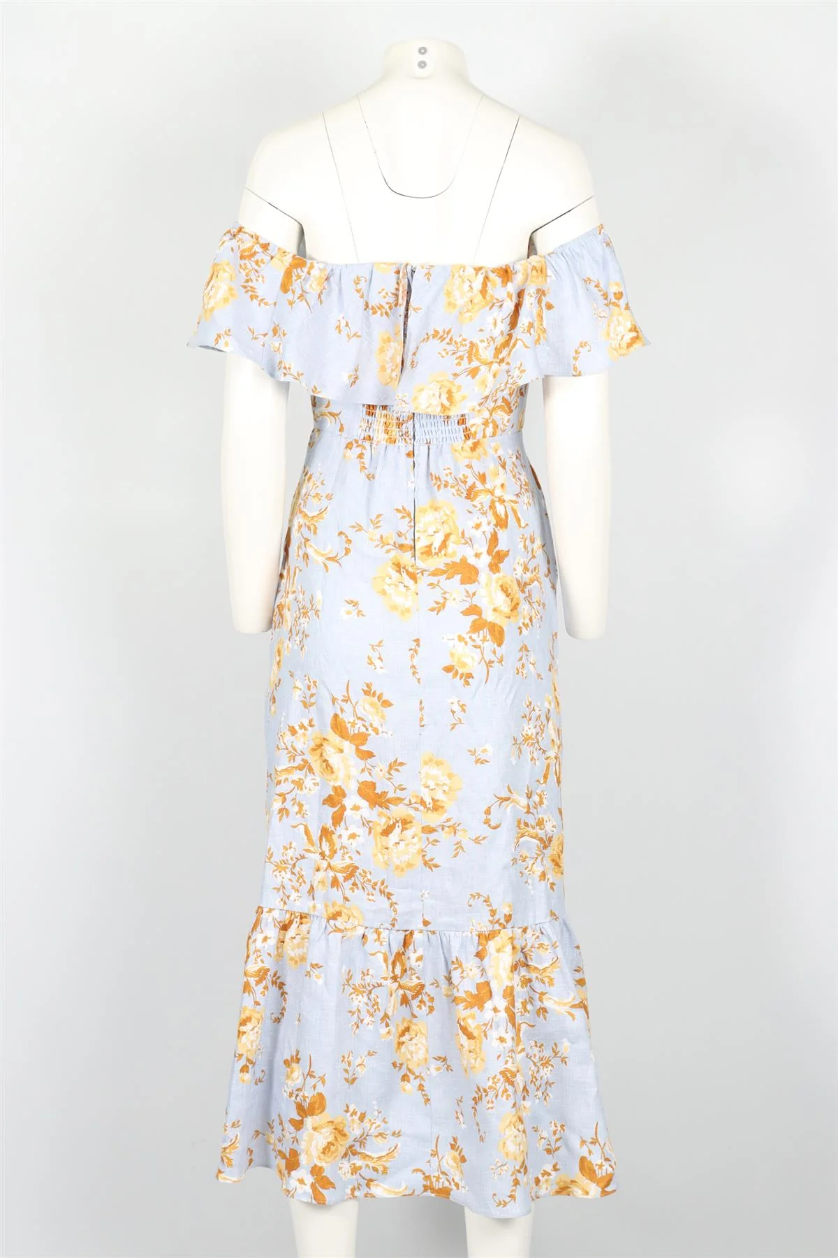 REFORMATION BLUE LINEN MIDI DRESS US 8 UK 12 - Image 4