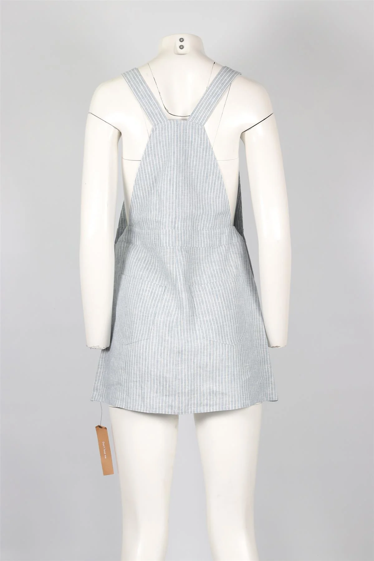 REFORMATION BLUE LINEN MINI DRESS US 2 UK 6 - Image 4