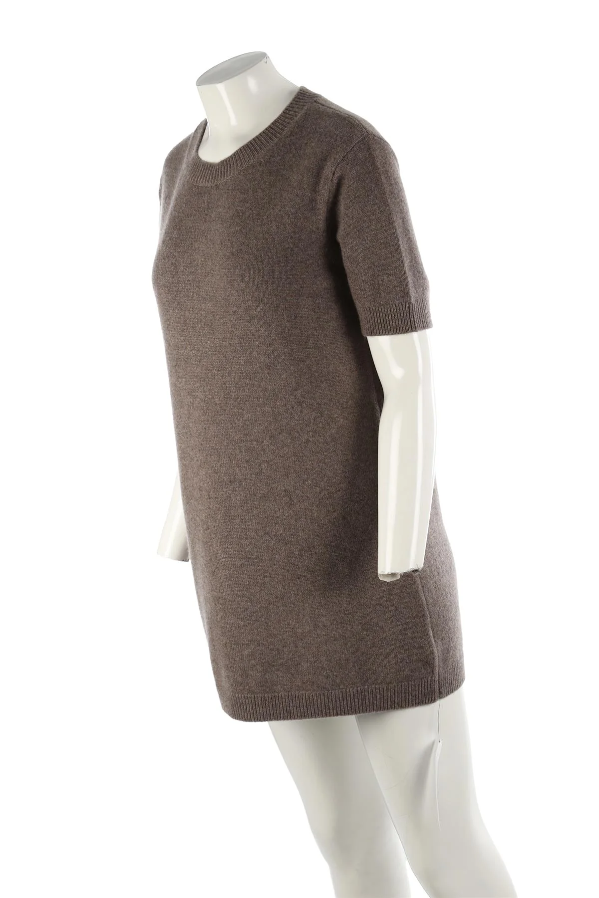 REFORMATION BROWN CASHMERE MINI DRESS LARGE - Image 3
