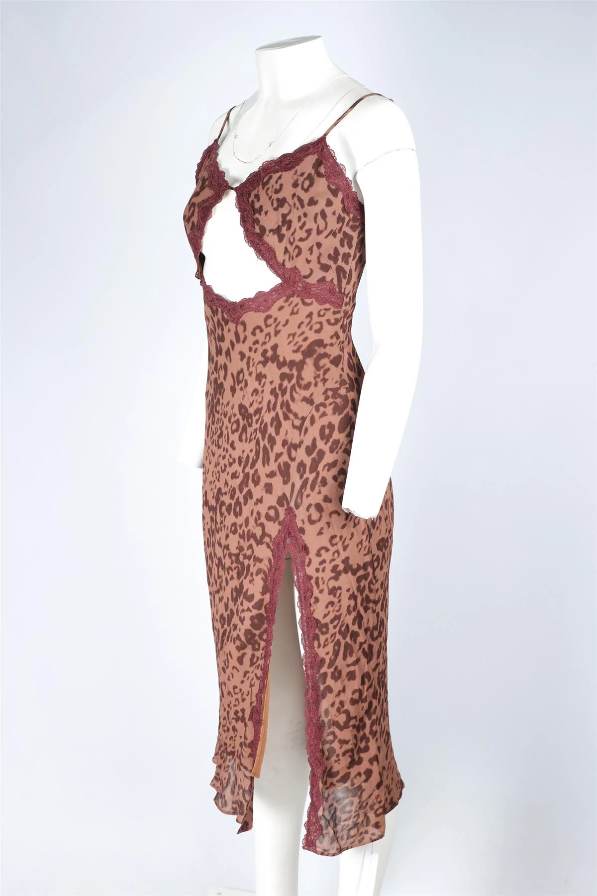 REFORMATION BROWN CREPE MAXI DRESS US 2 UK 6 - Image 3