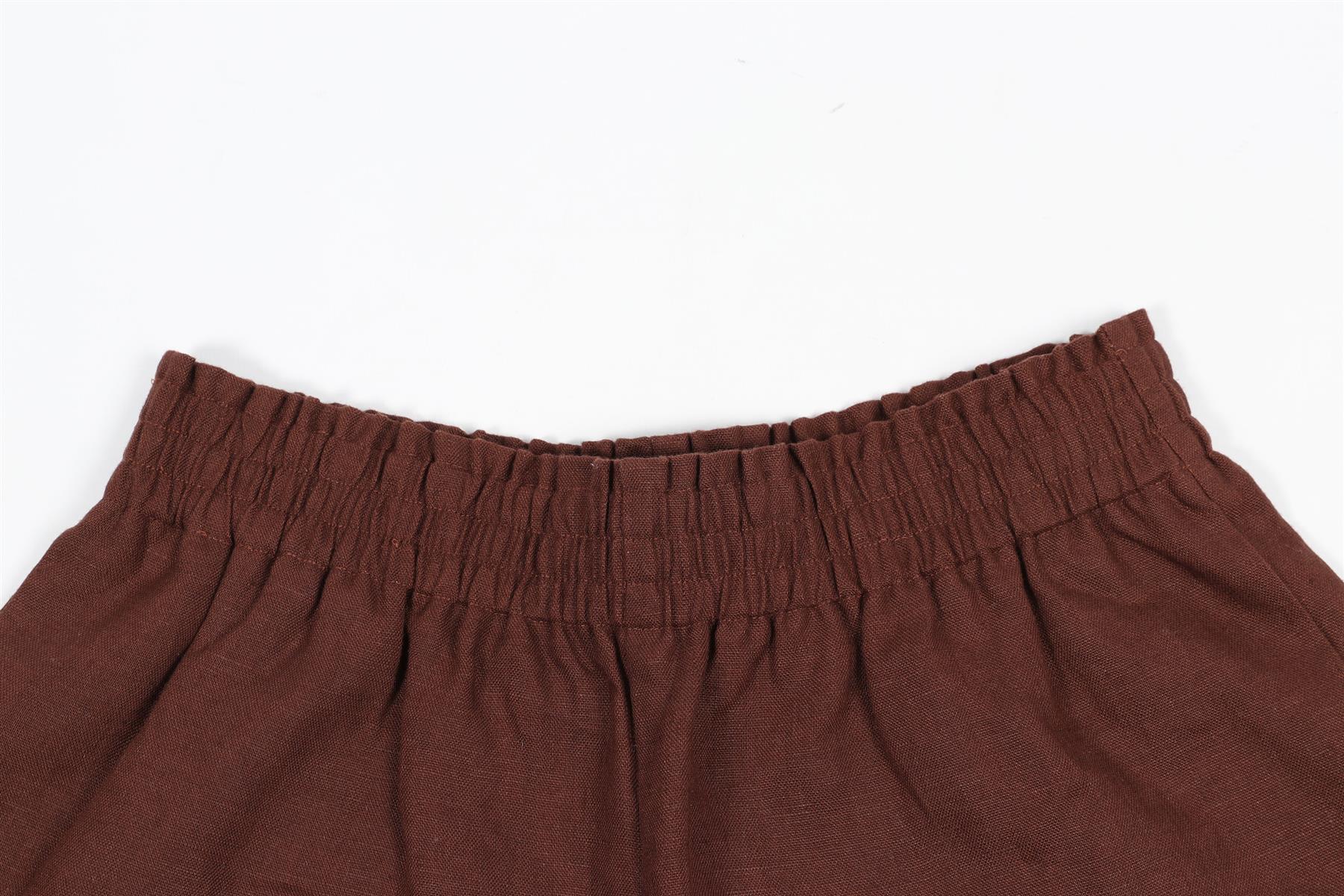 REFORMATION BROWN LINEN SHORTS XSMALL - Image 3