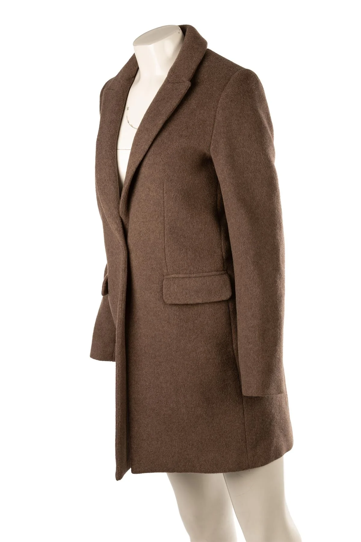 REFORMATION BROWN WOOL COAT SMALL - Image 3