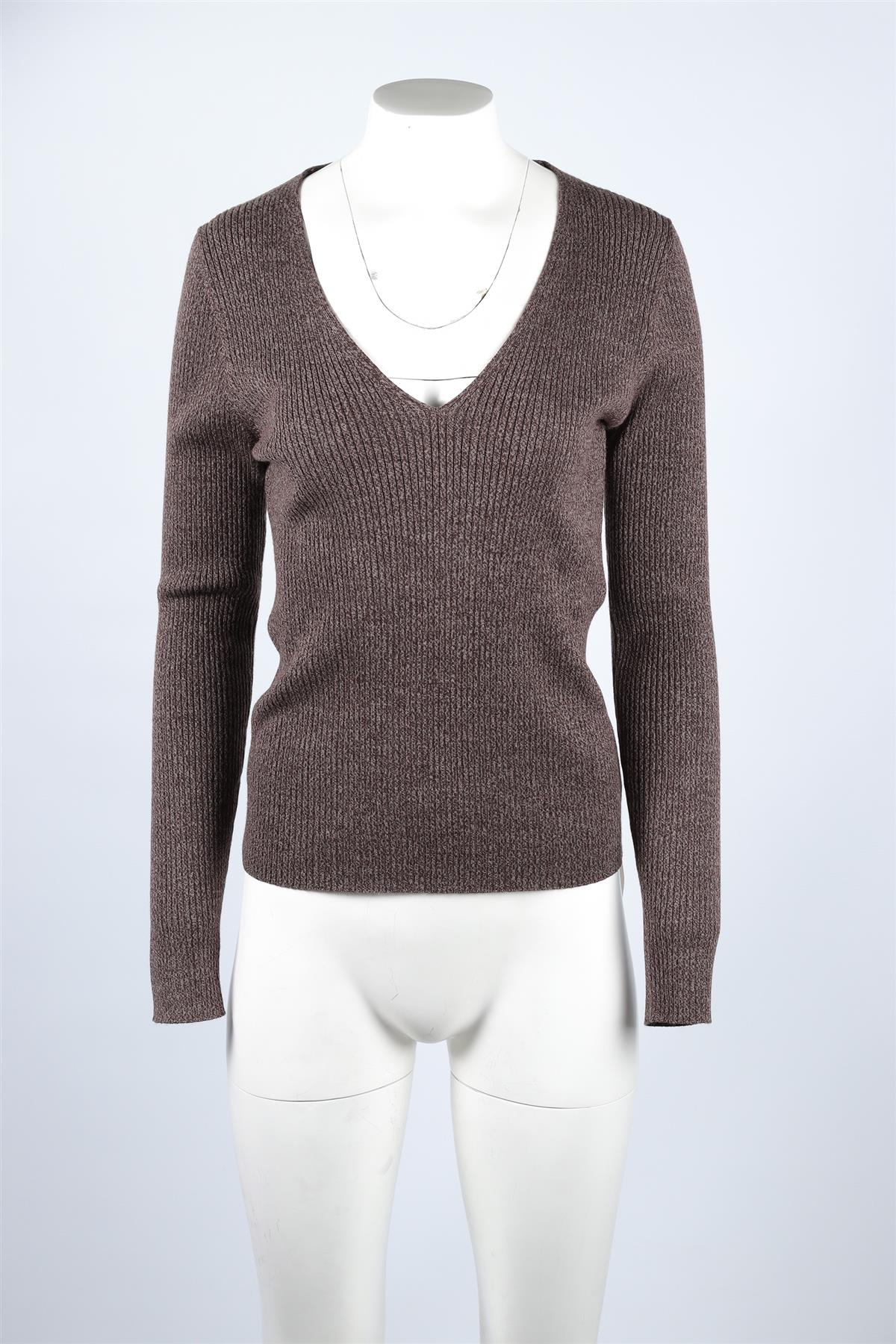 REFORMATION BROWN WOOL JUMPER LARGE - Image 2