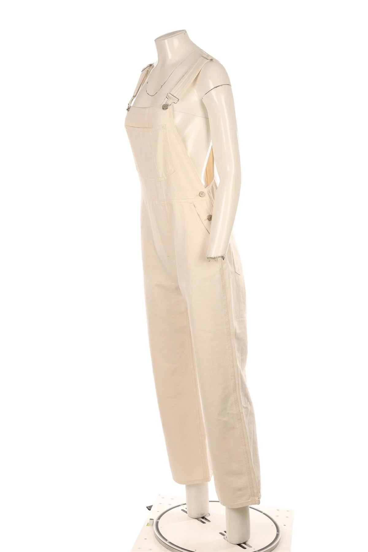 REFORMATION CREAM DENIM DUNGAREES US 2 UK 6 - Image 3