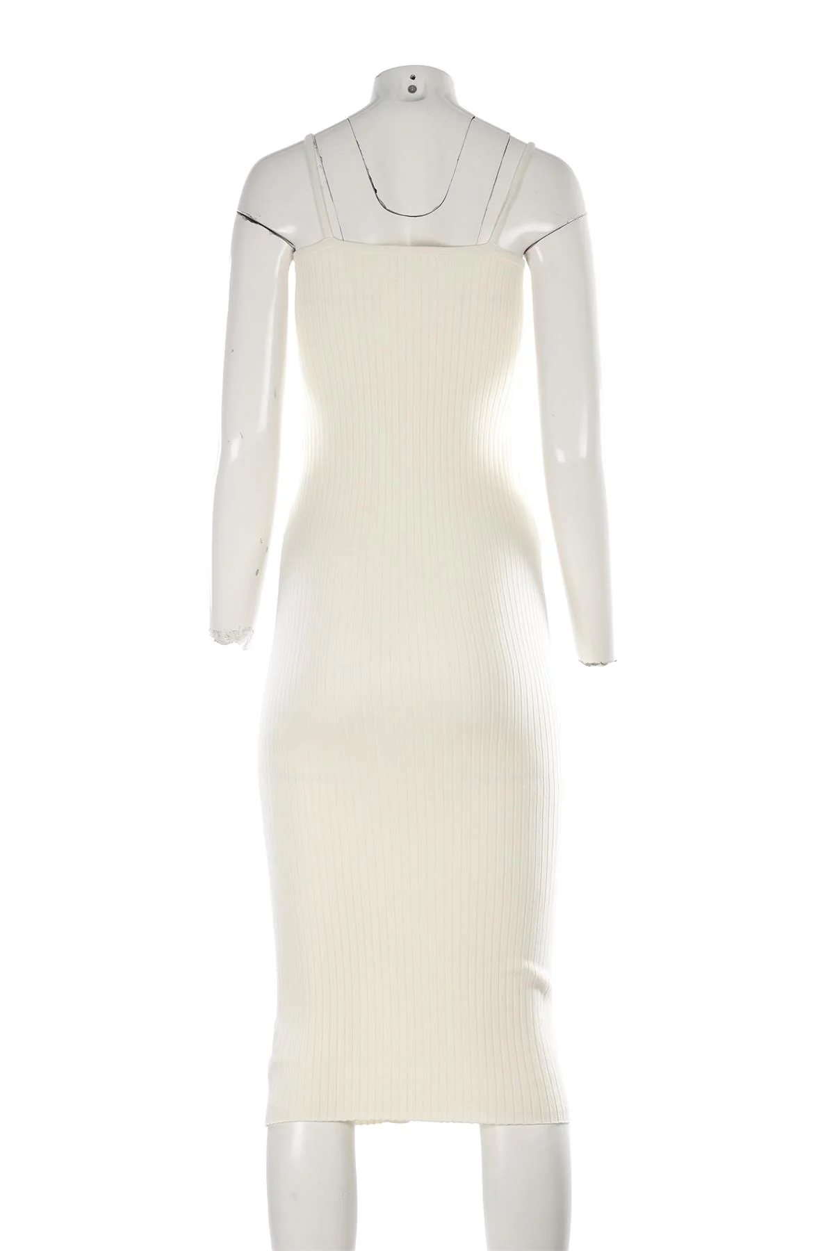 REFORMATION CREAM KNIT MIDI DRESS XSMALL - Image 4
