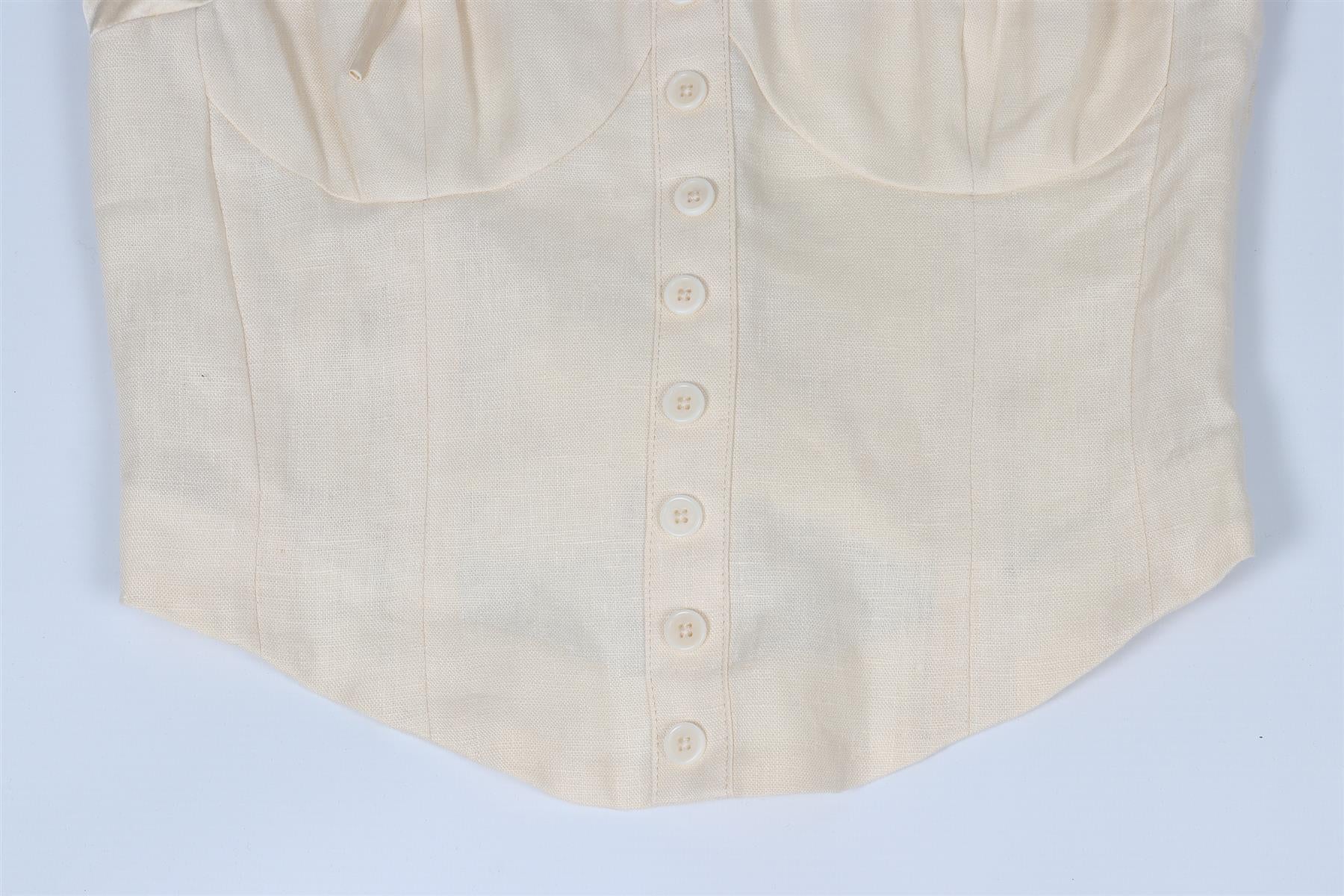 REFORMATION CREAM LINEN TOP US 2 UK 6 - Image 4