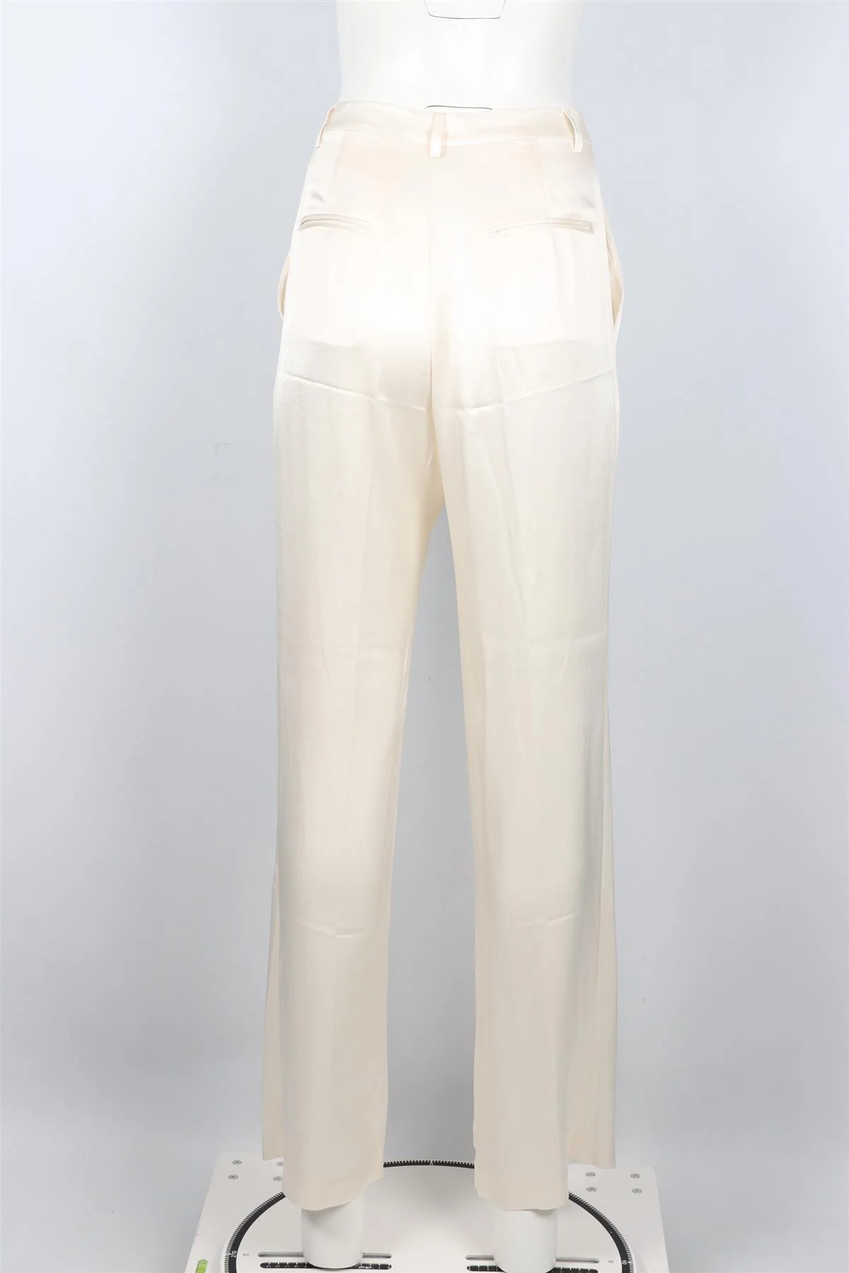 REFORMATION CREAM SATIN WIDE LEG PANTS US 2 UK 6 - Image 4
