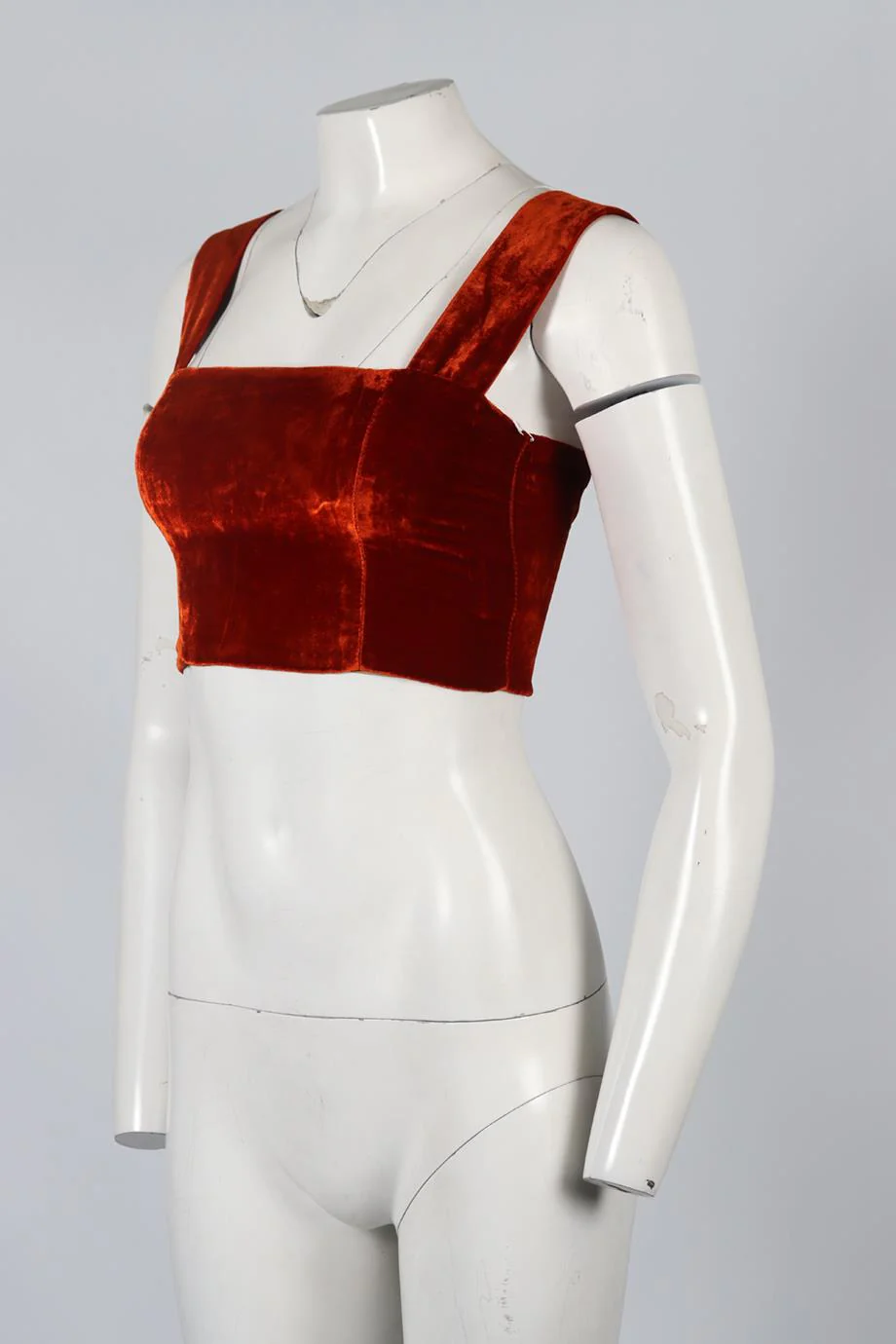 REFORMATION CROPPED VELVET TOP US 2 UK 6 - Image 3