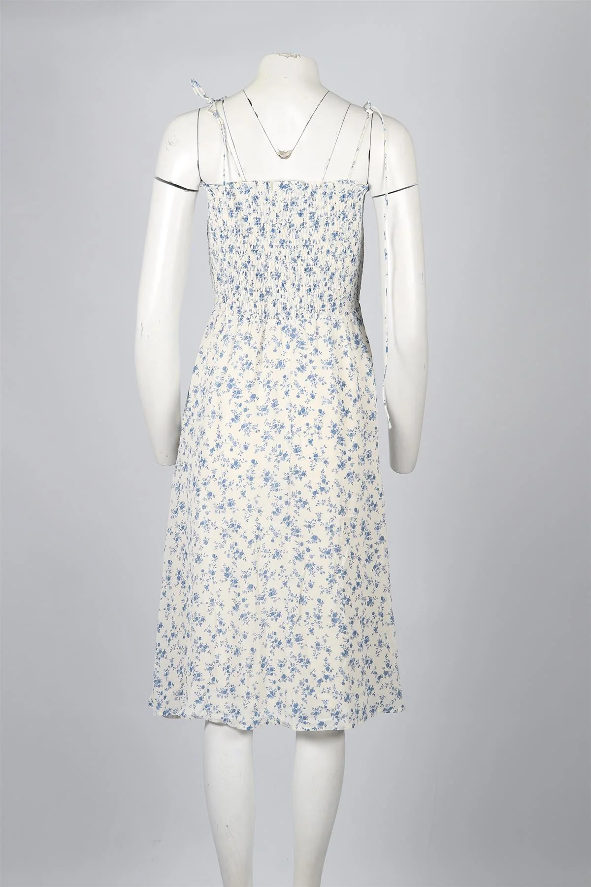 REFORMATION FLORAL PRINT CREPE MIDI DRESS SMALL - Image 4