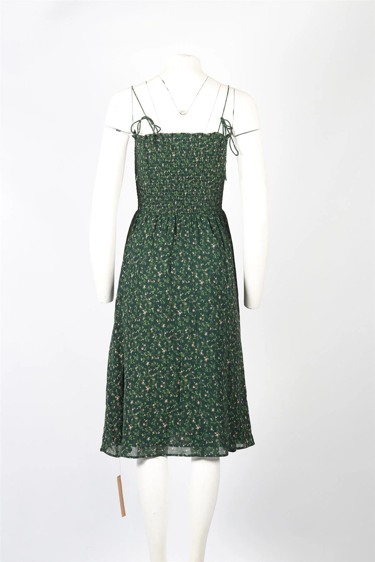 REFORMATION FLORAL PRINT CREPE MIDI DRESS SMALL - Image 4