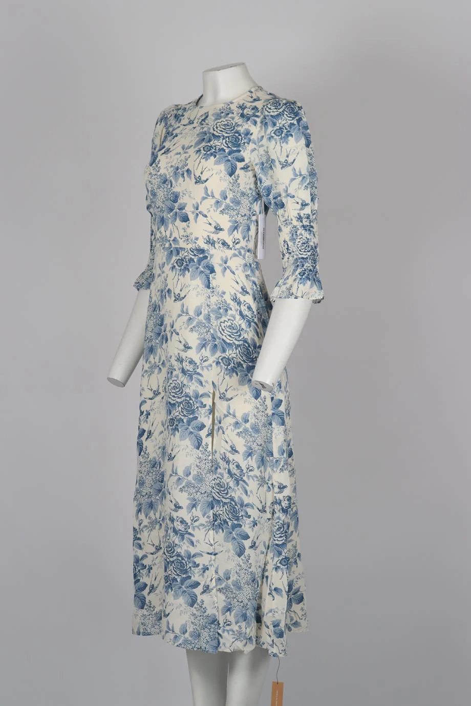 REFORMATION FLORAL PRINT CREPE MIDI DRESS US 2 UK 6 - Image 3