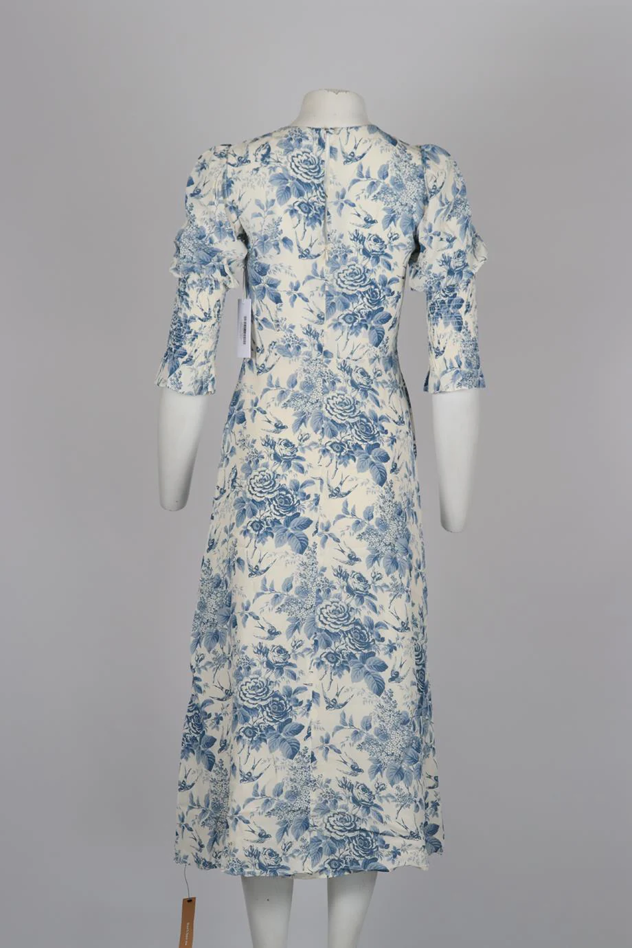 REFORMATION FLORAL PRINT CREPE MIDI DRESS US 2 UK 6 - Image 4
