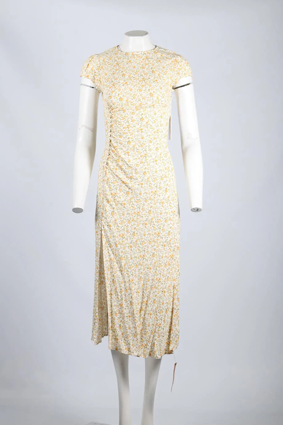 REFORMATION FLORAL PRINT CREPE MIDI DRESS US 2 UK 6 - Image 2