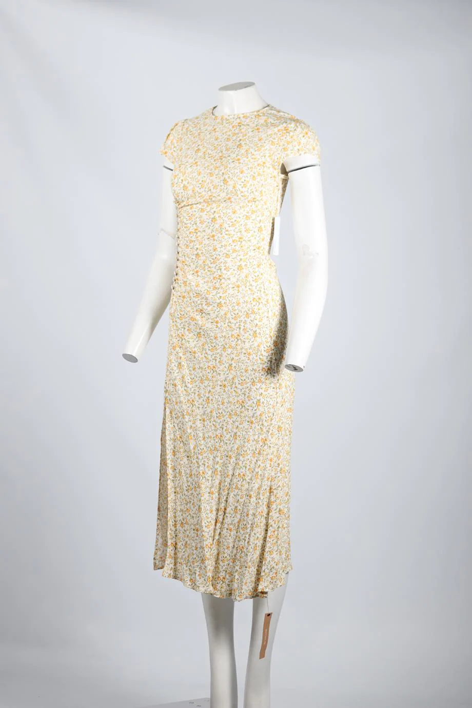 REFORMATION FLORAL PRINT CREPE MIDI DRESS US 2 UK 6 - Image 3