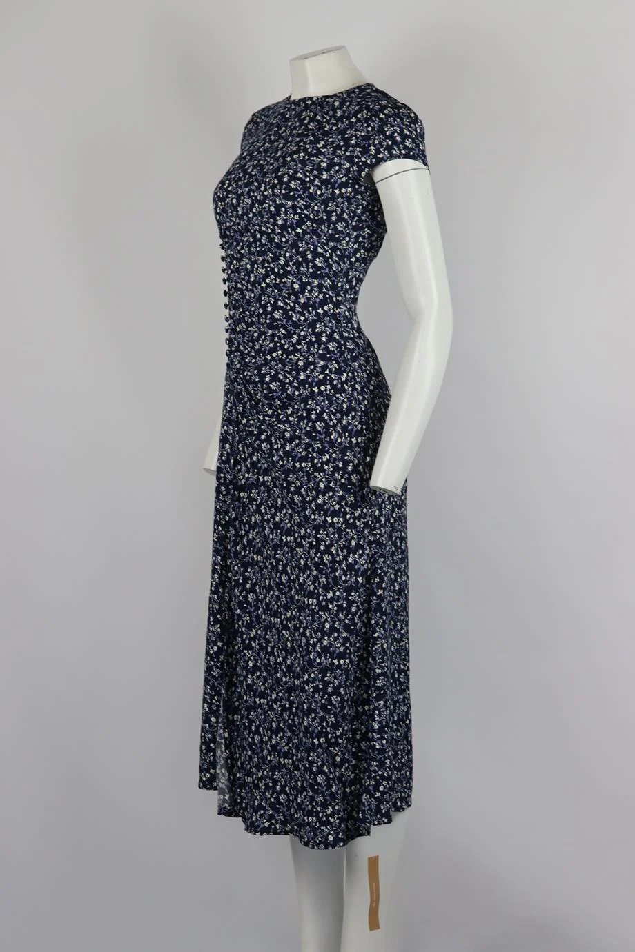 REFORMATION FLORAL PRINT CREPE MIDI DRESS US 4 UK 8 - Image 3