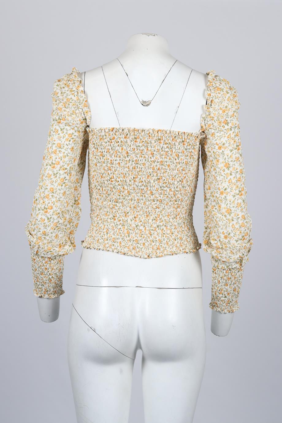 REFORMATION FLORAL PRINT CREPE TOP SMALL - Image 4
