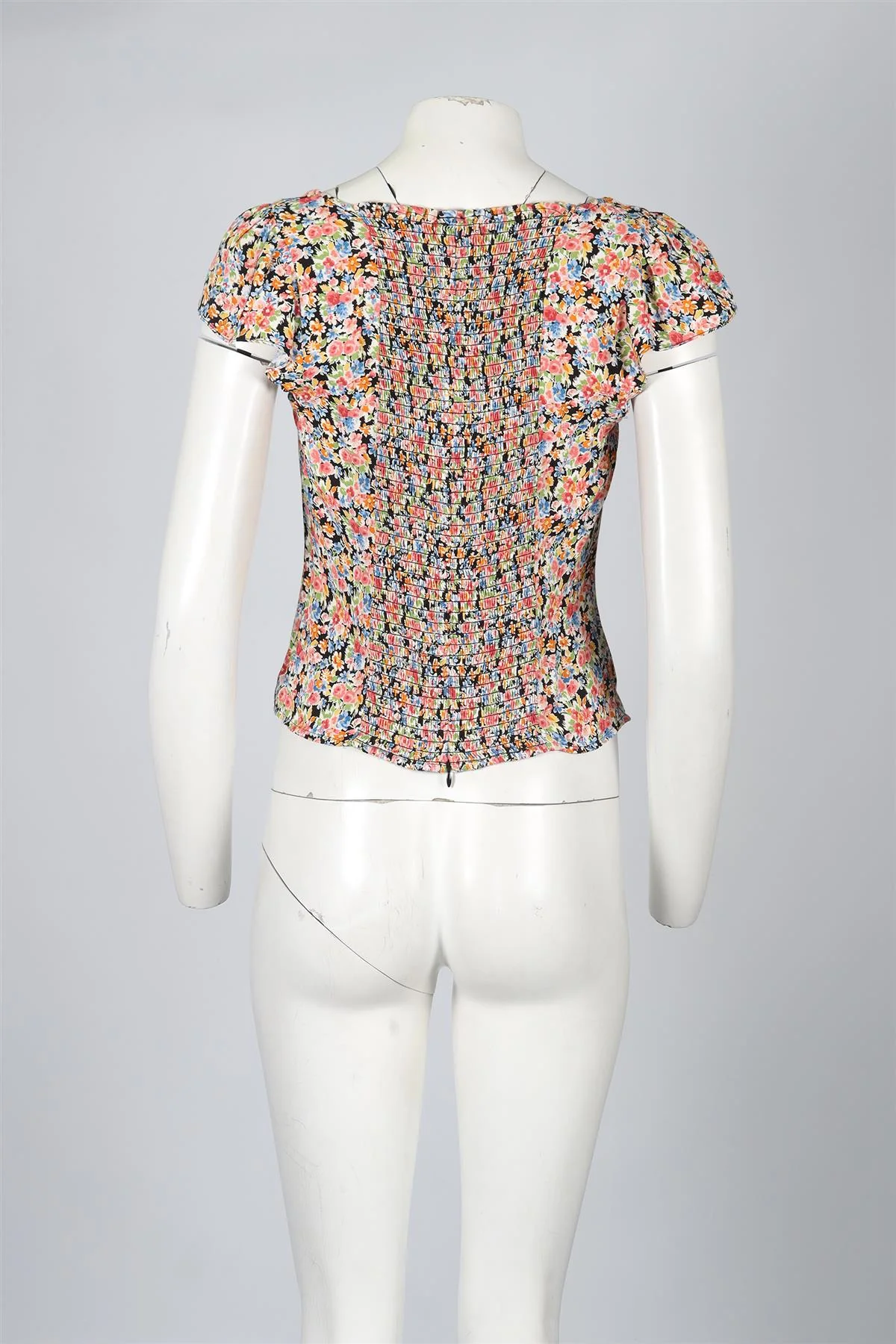 REFORMATION FLORAL PRINT CREPE TOP US 8 UK 12 - Image 4