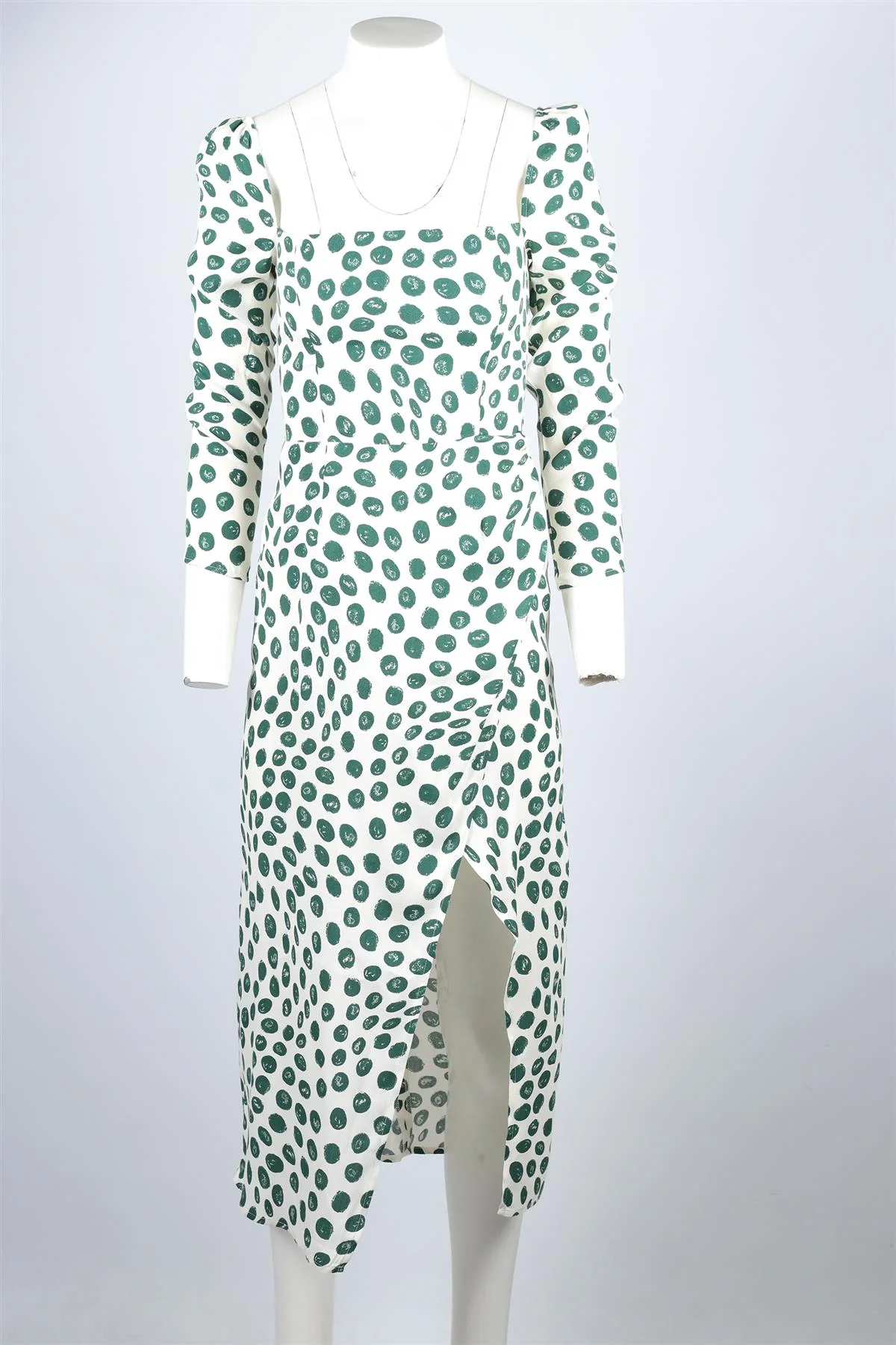 Reformation Green Crepe Midi Dress US 2 UK 6 - Image 2