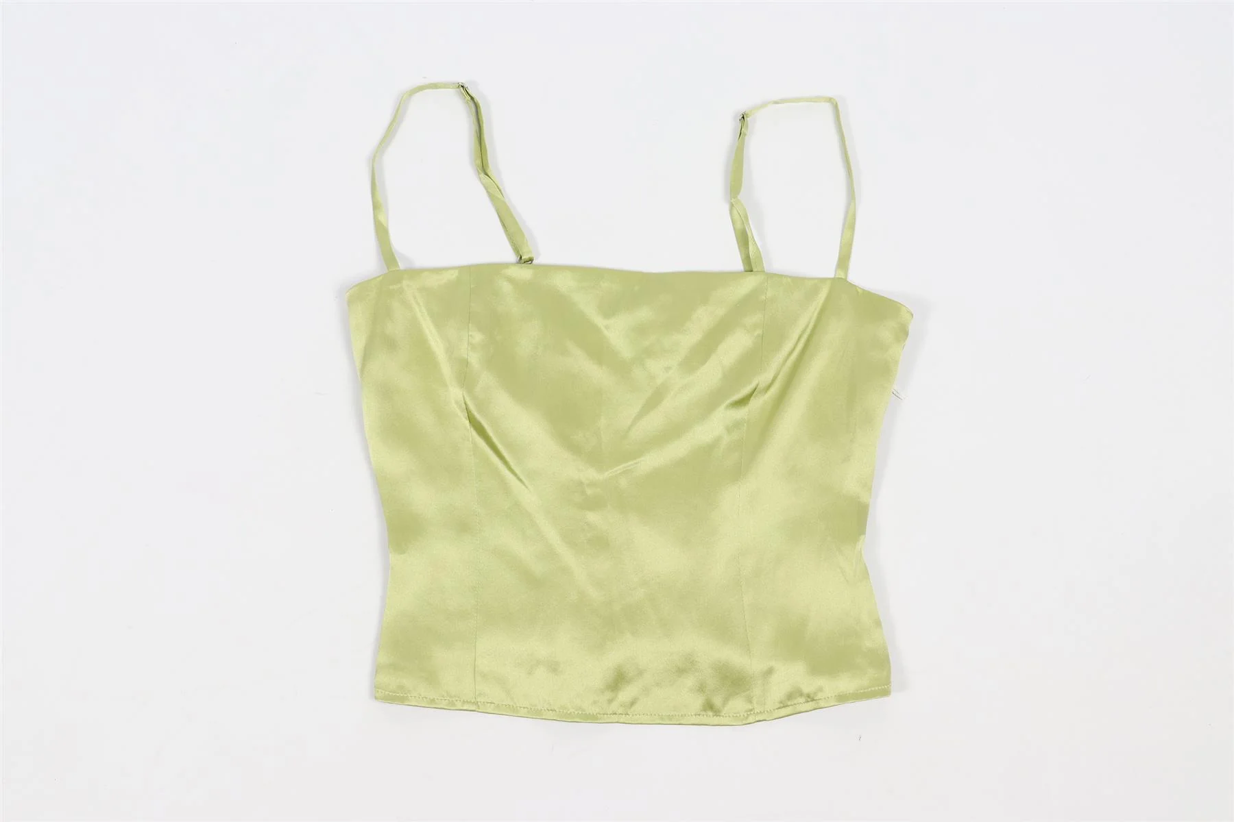 REFORMATION GREEN SILK TOP US 2 UK 6 - Image 2