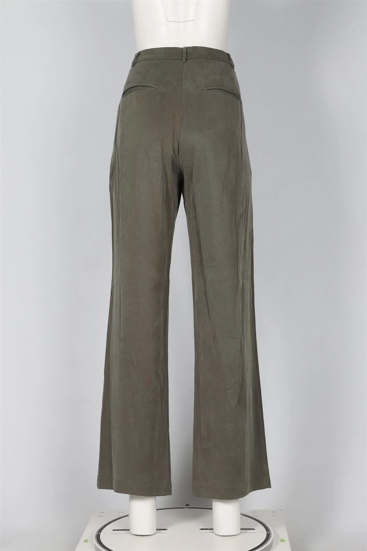 REFORMATION GREEN WOVEN STRAIGHT LEG PANTS US 2 UK 6 - Image 4