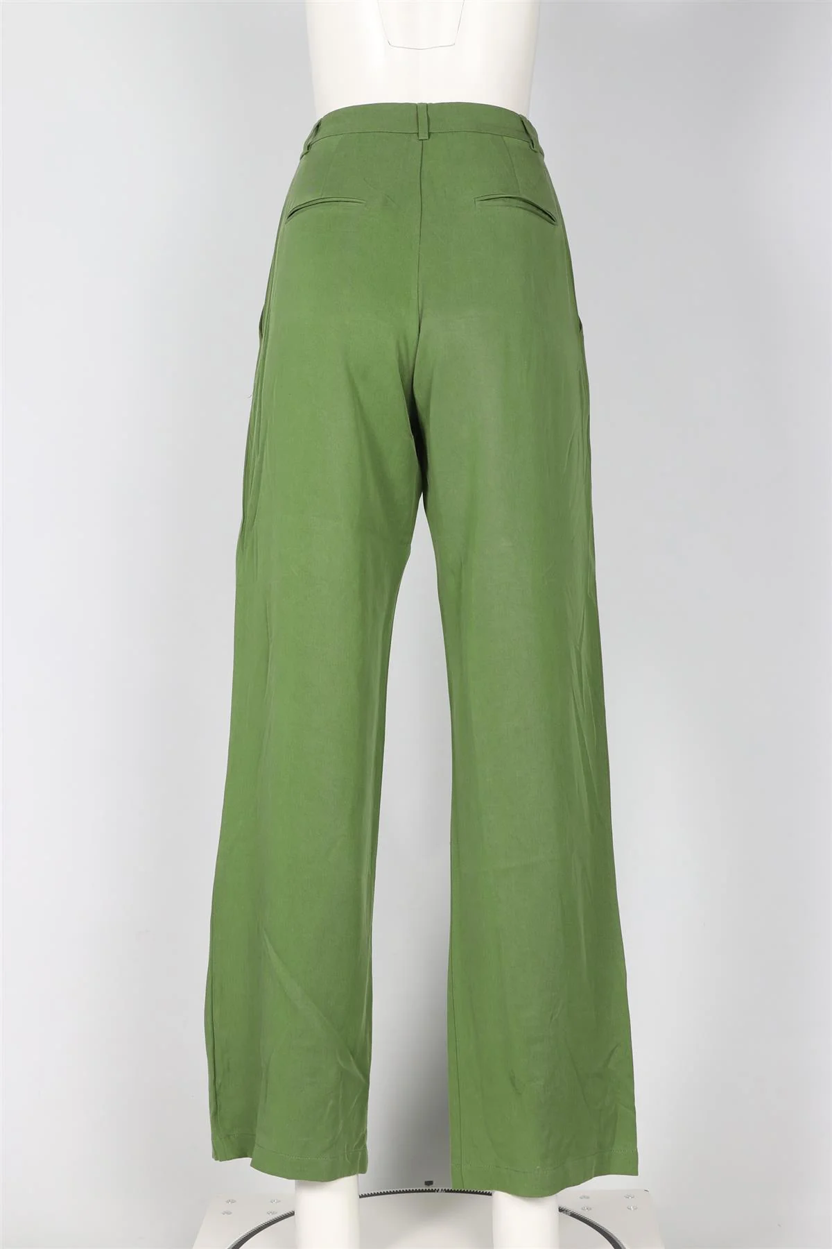 REFORMATION GREEN WOVEN STRAIGHT LEG PANTS US 2 UK 6 - Image 4