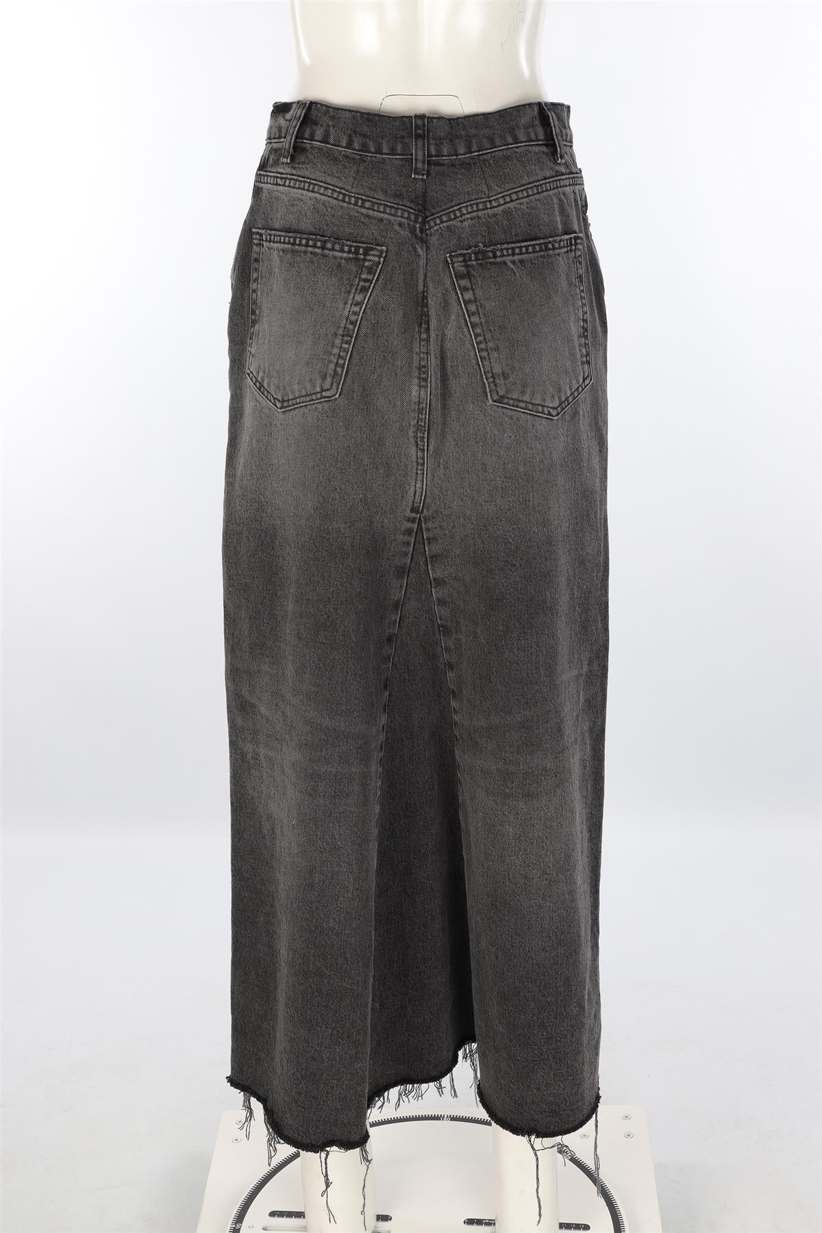 REFORMATION GREY DENIM MAXI SKIRT W29 UK 10-12 - Image 4