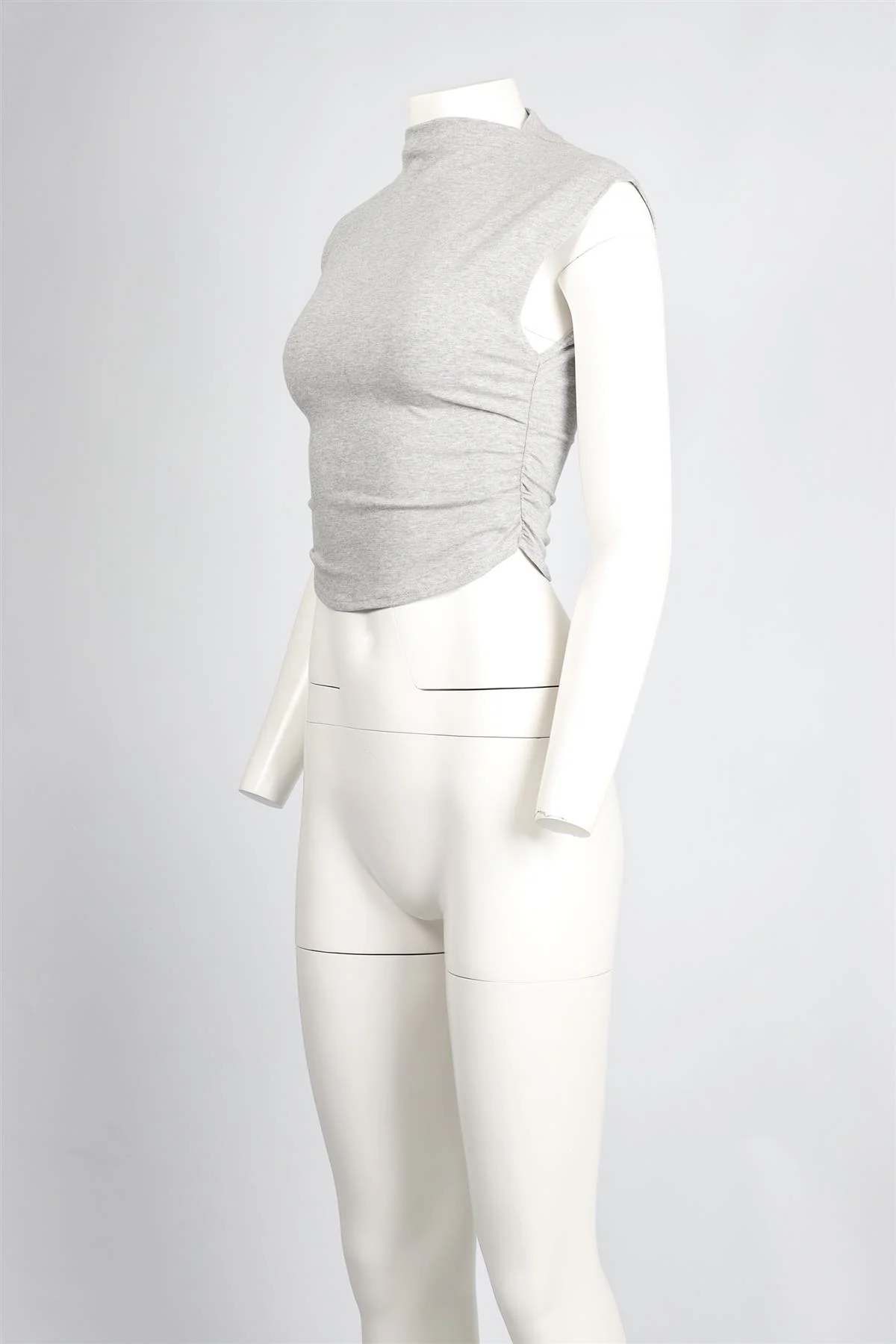 REFORMATION GREY JERSEY TOP SMALL - Image 3